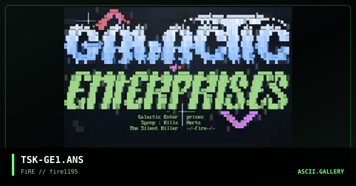 Galactic Enterprises, by the silent killer, 1995