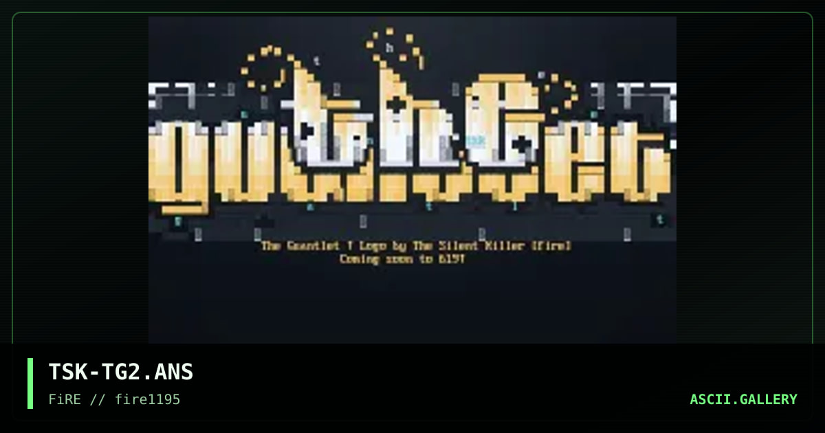 The Gauntlet Logo 2, by the silent killer, 1995