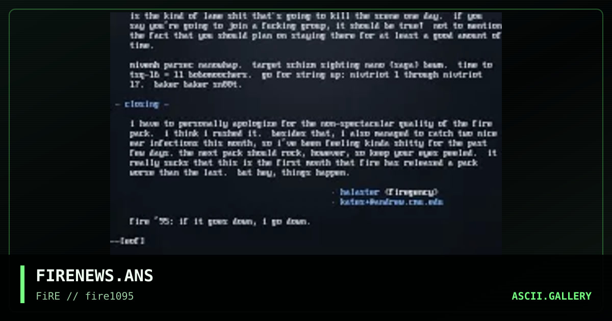 Newsletter for 10/95, by halaster, 1995