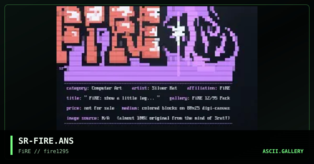 Fire Promotion, by silver rat, 1995