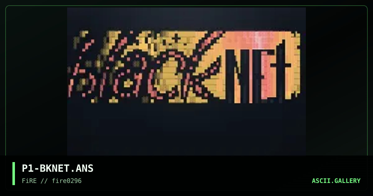 Blacknet, by prisoner number one, 1996