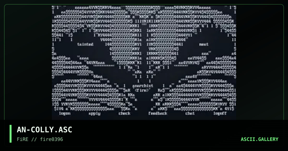 Ascii Colly, by anarchist, 1996