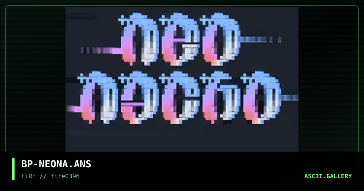 Neo Nacho, by bigge pif, 1996