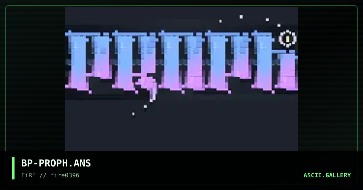 Phrophecy, by bigge pif, 1996