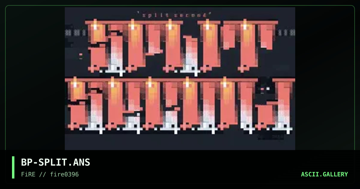Split Second, by bigge pif, 1996