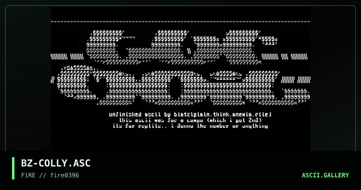 Ascii Colly, by blatz, 1996