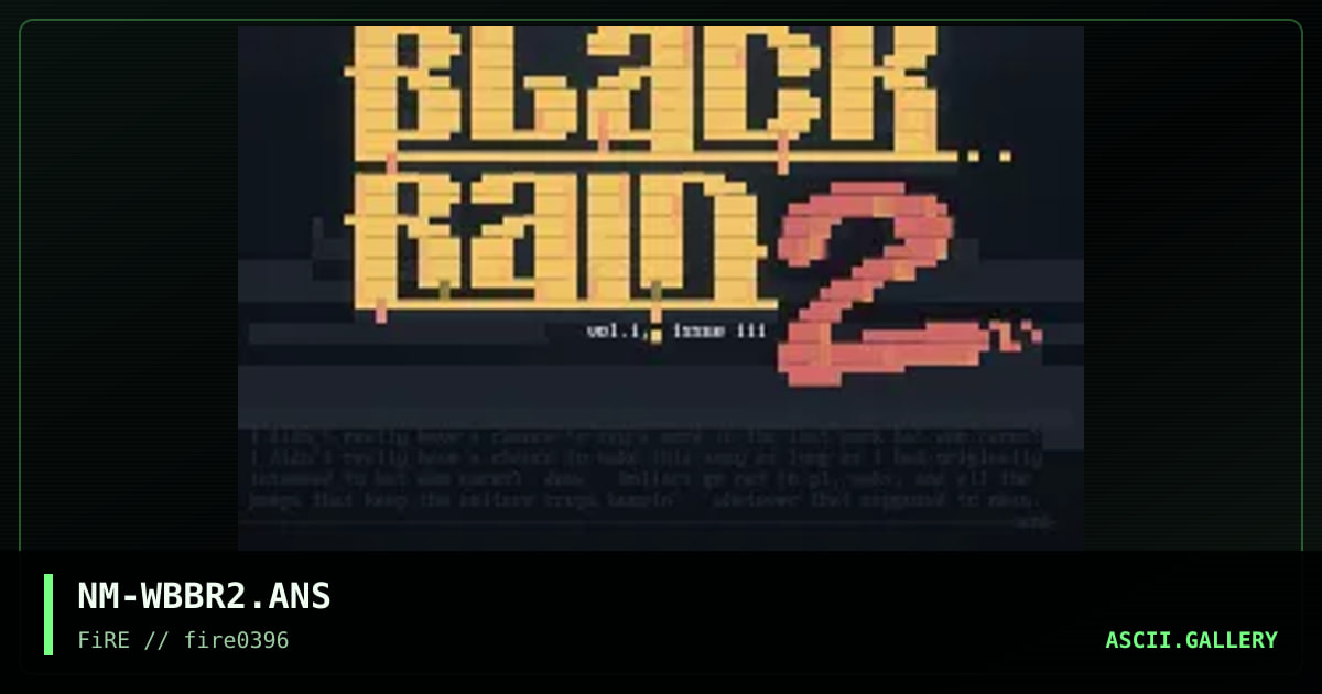 Black Rain, by numb, 1996