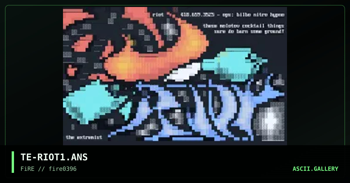 Riot, by the extremist, 1996