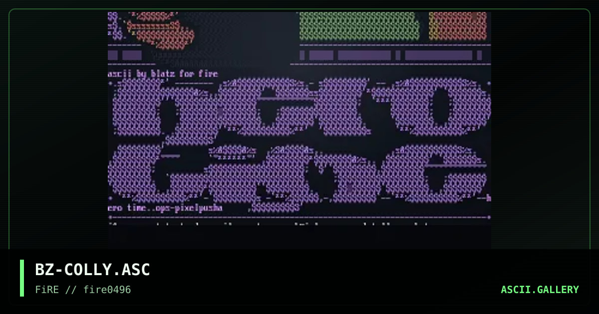 Ascii Colly, by blatz, 1996