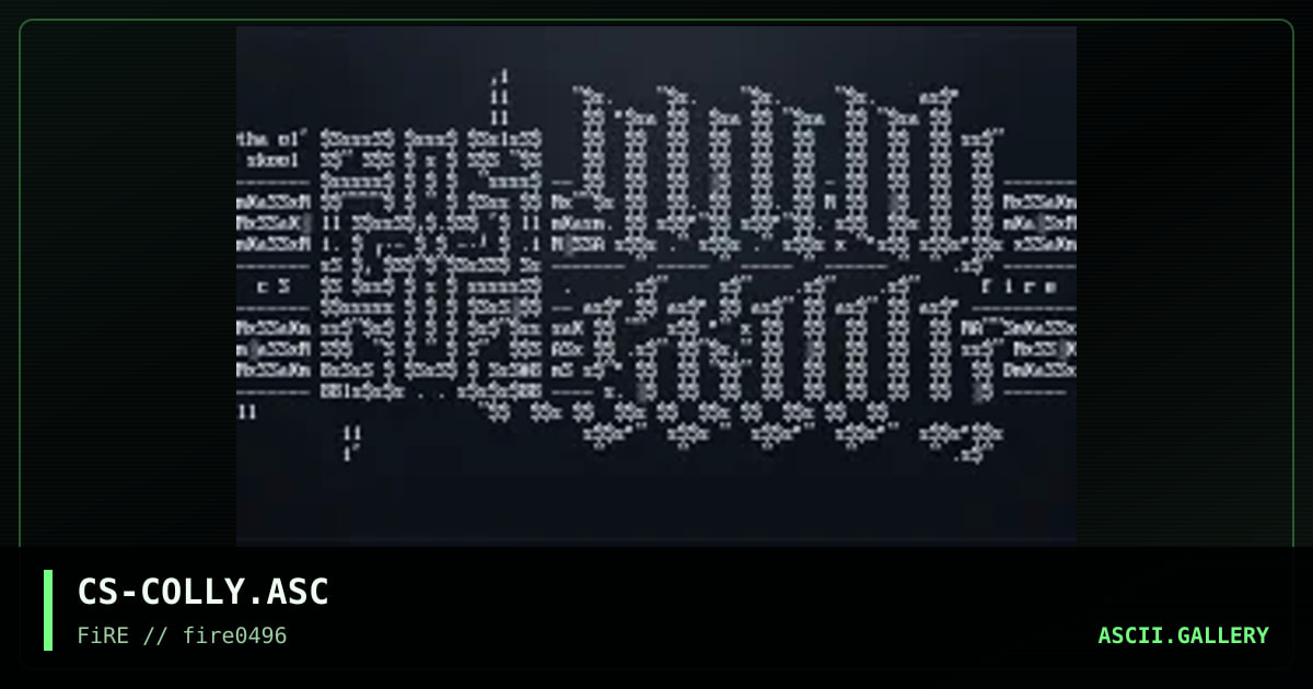 Ascii Colly, by cytral skunk, 1996