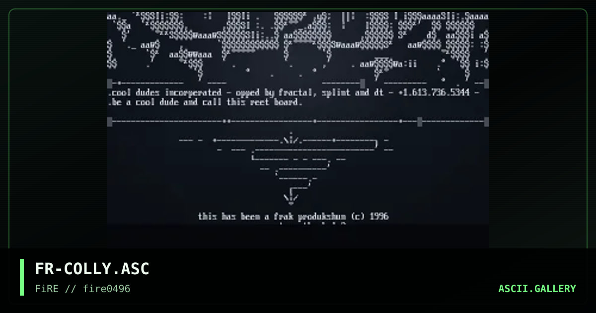 Ascii Colly, by fractal, 1996