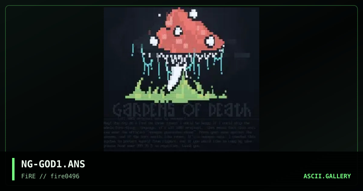 gardens of death, by nosegos, 1996