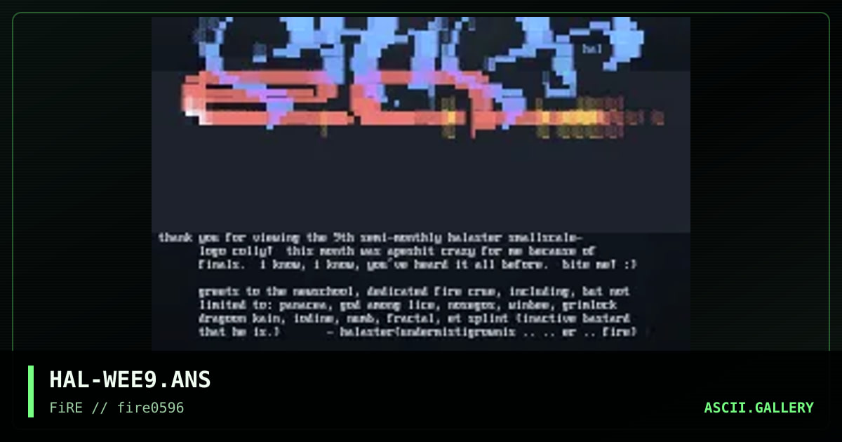 Logo / Smallscale Colly 9!, by halaster, 1996