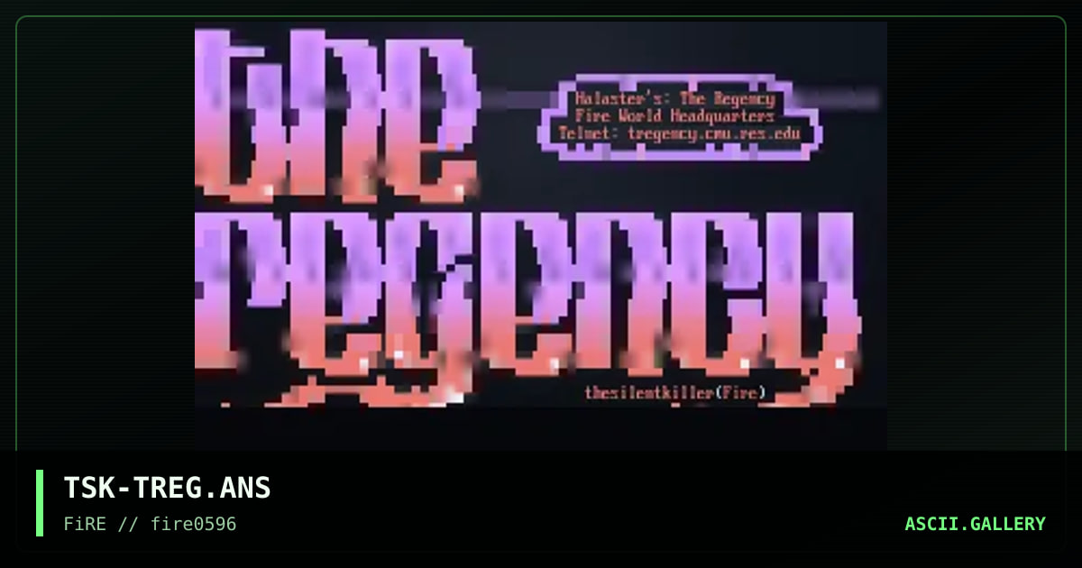 The Regency, by the silent killer, 1996