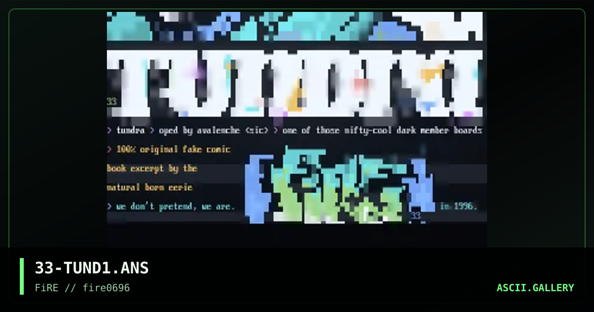 Tundra, by eerie, 1996