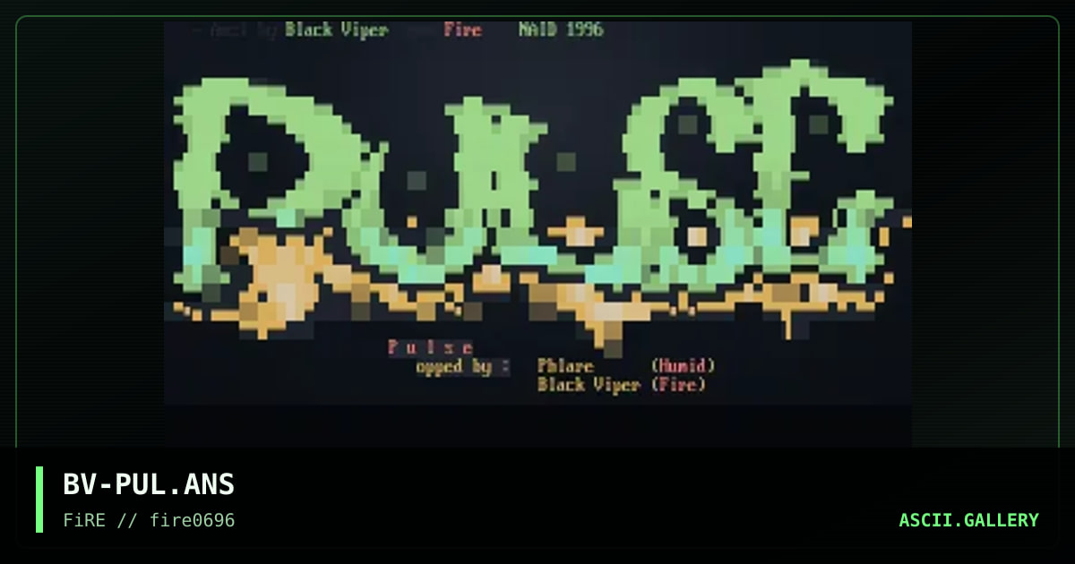 Pulse, by black viper, 1996