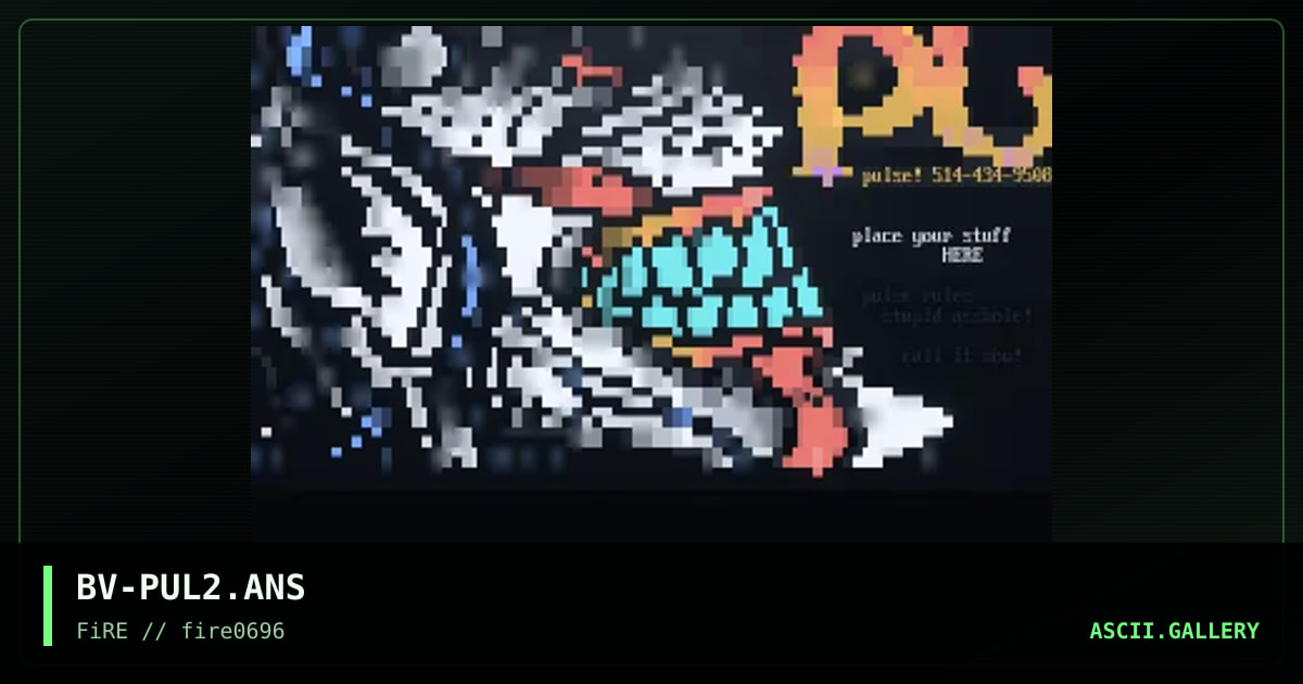 Pulse, by black viper, fluor, 1996