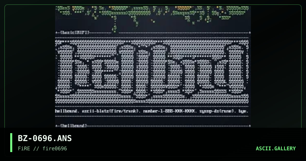 Ascii Cluster for 06/96, by blatz, 1996