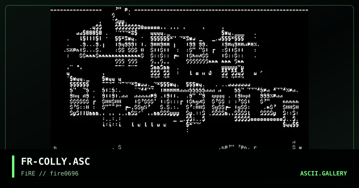 Ascii Colly (the last?), by fractal, 1996