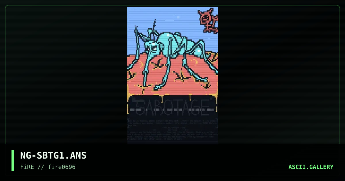 sabotage, by nosegos, 1996