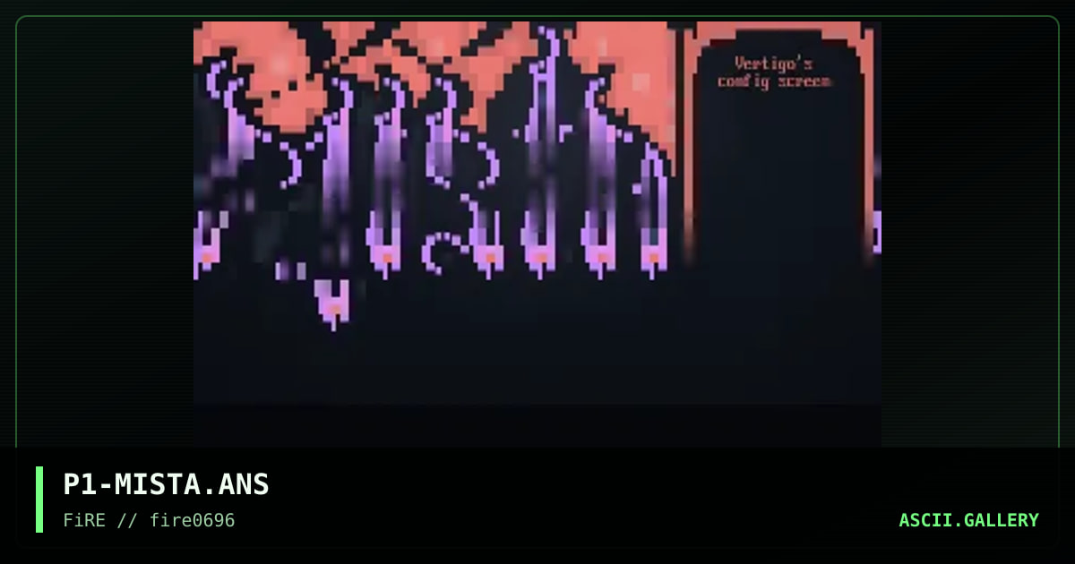 Mista Config Screen, by prisoner number one, 1996