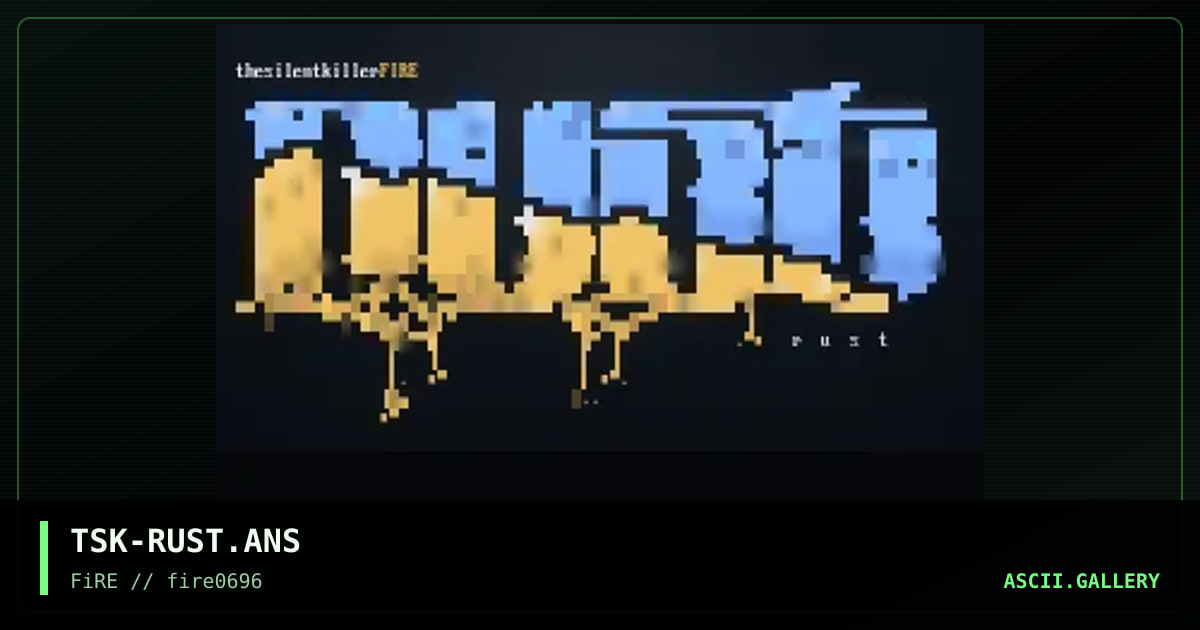 Rust, by the silent killer, 1996