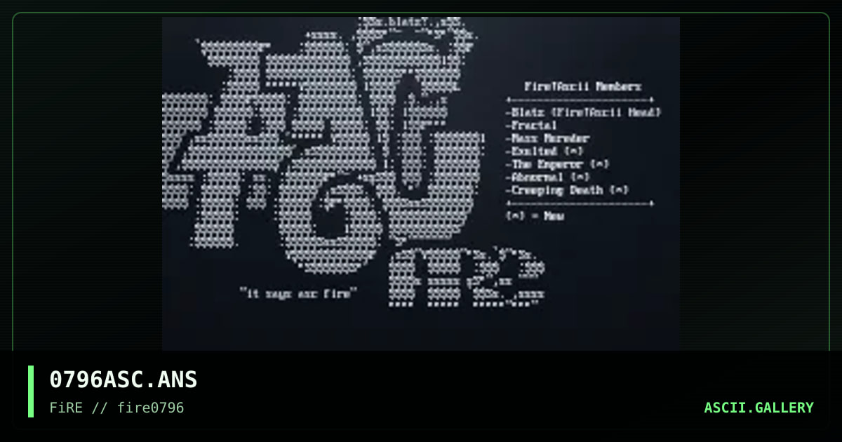 #INFO# Ascii Team memlist, by blatz, 1996
