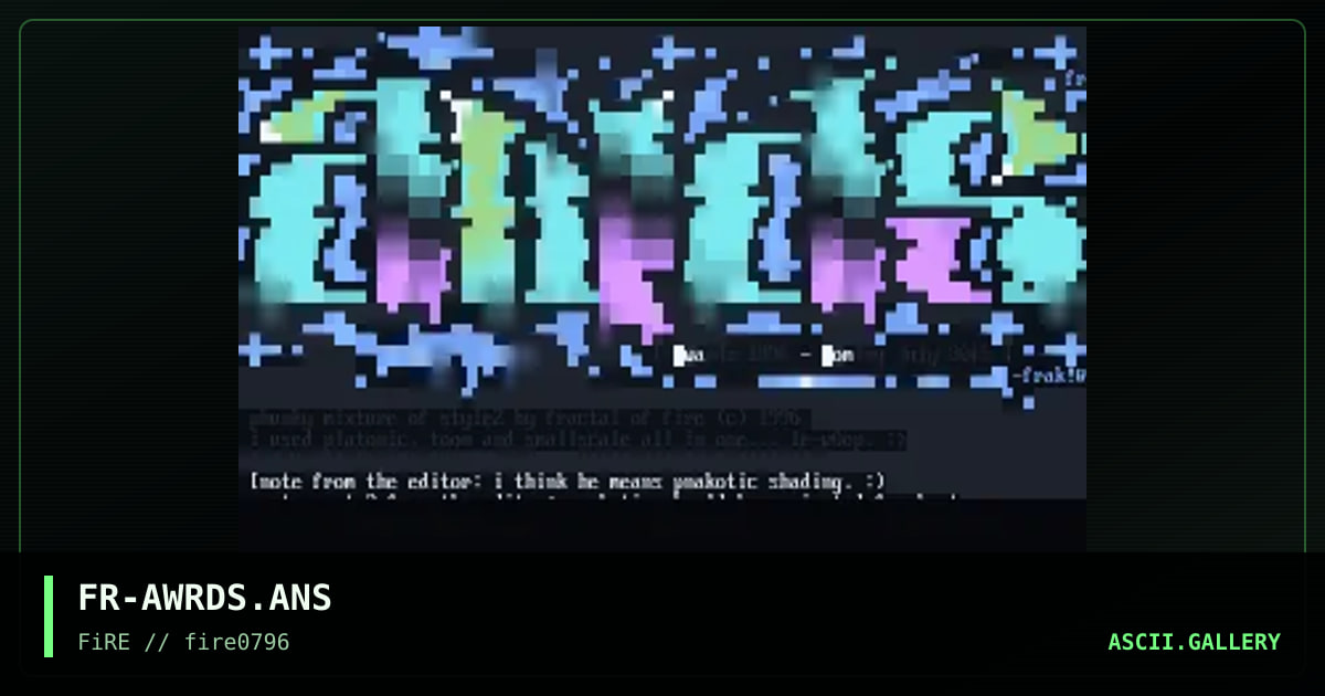 Awards 96, by fractal, 1996
