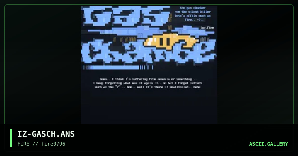 the gas chamber, by ize, 1996