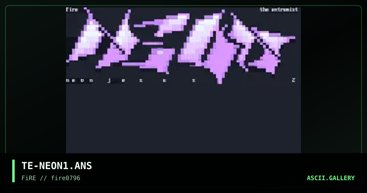 Neon Jesus/2, by the extremist, 1996