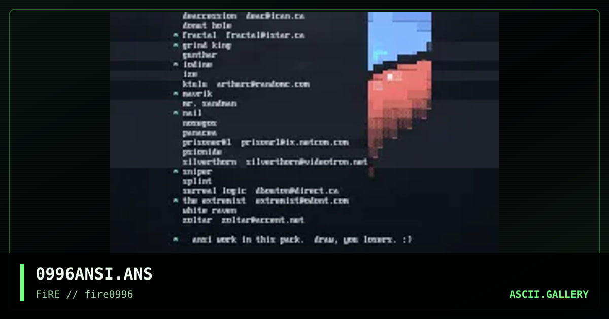 #INFO# Ansi Memberlist, by iodine, 1996