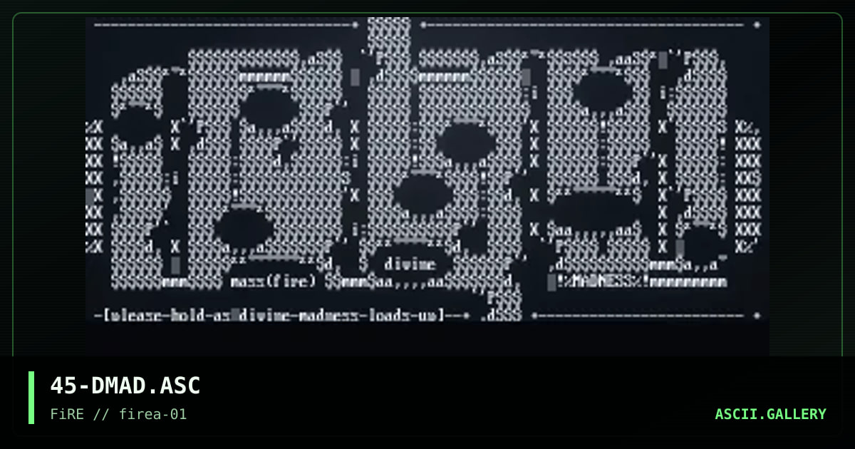 devine madness, by mass murderer, 1996