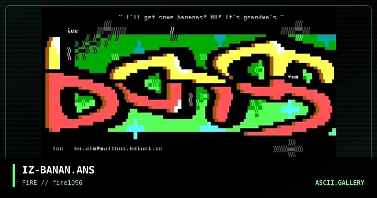 grandma's bananas, by ize, 1996
