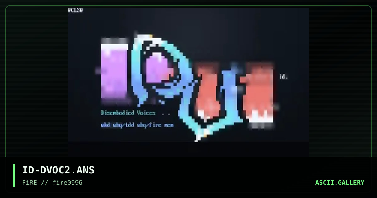 Disembodied Voices, by iodine, 1996