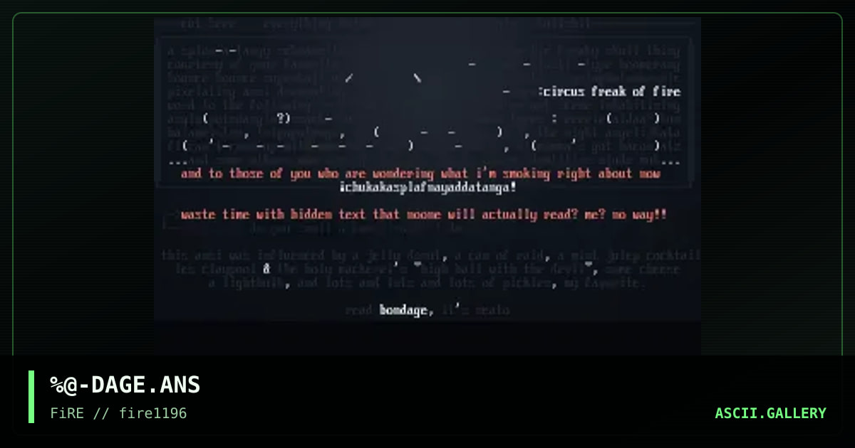 eerie's bondage e-zine, by zircus, 1996