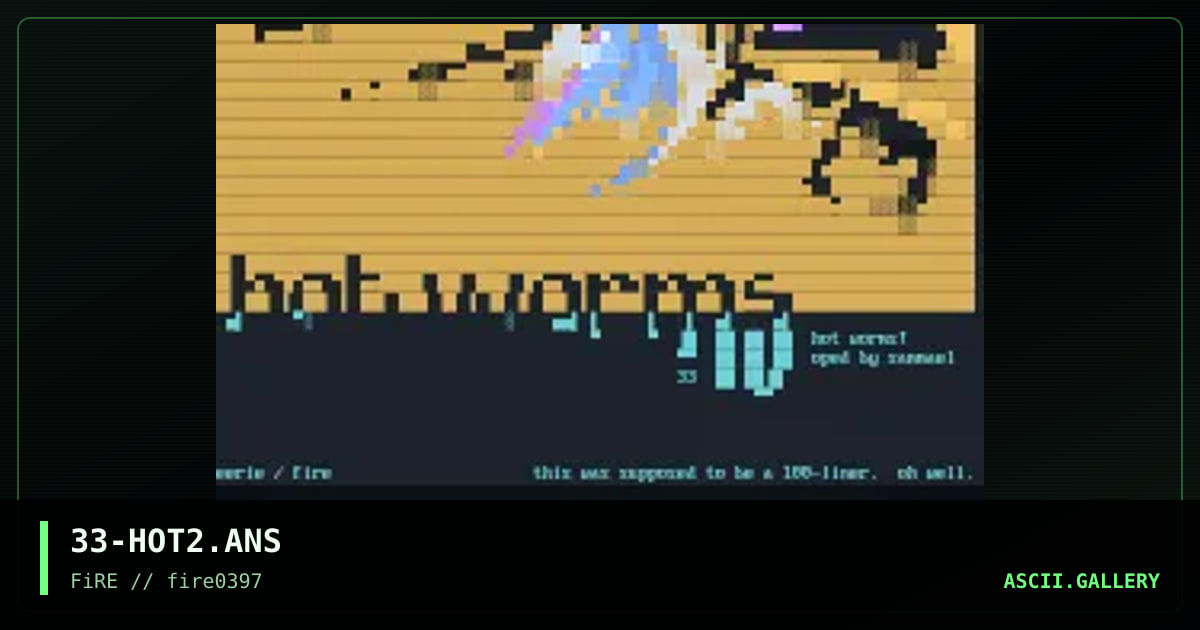 Hot Worms, by eerie, 1997