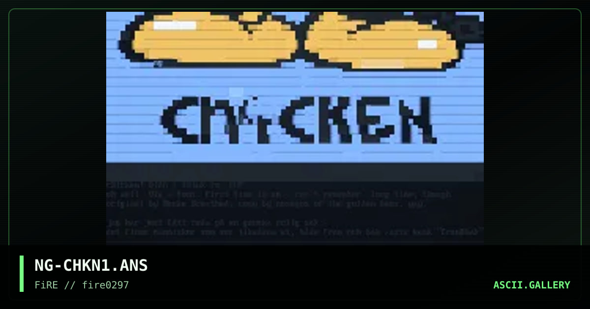 Chicken, by nosegos, 1997