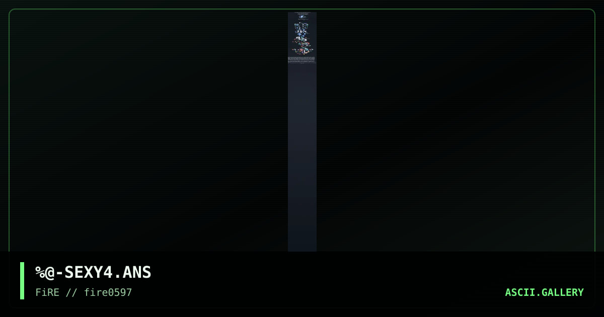 the first ever ansi totem pole, by zircus, 1997