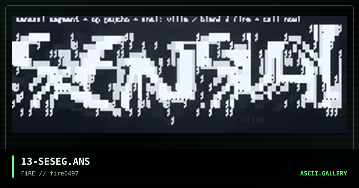 Sensual Segment, by ville, 1997