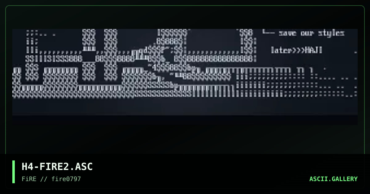 Fire Ascii News Logo, by haji, 1997