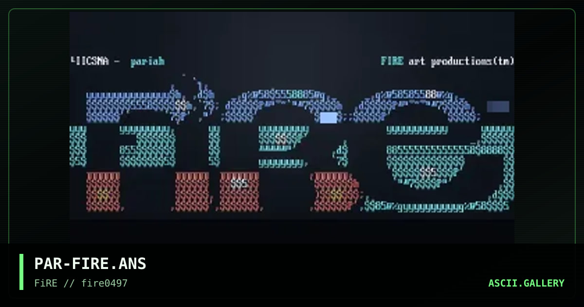 FIRE art productions, by pariah, 1997