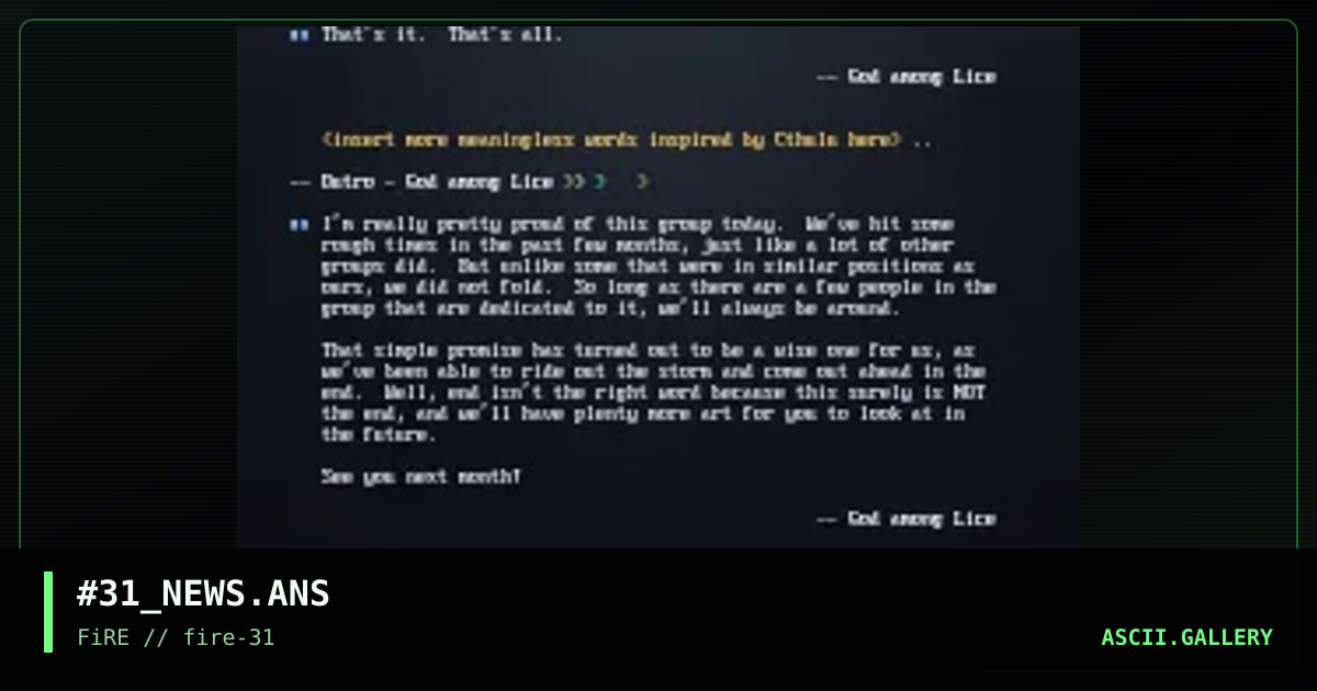 #INFO# Fire February 98 News, by vade79, halaster, nail, baphomet, god among lice, 1998