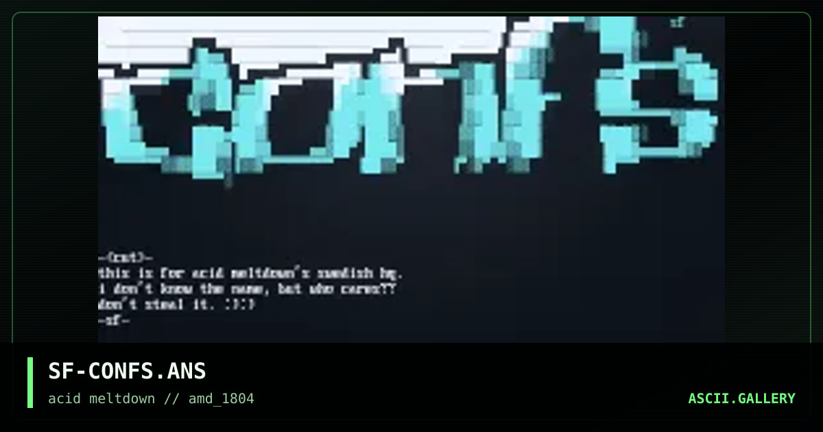 SF-CONFS.ANS, by spitface, 1997