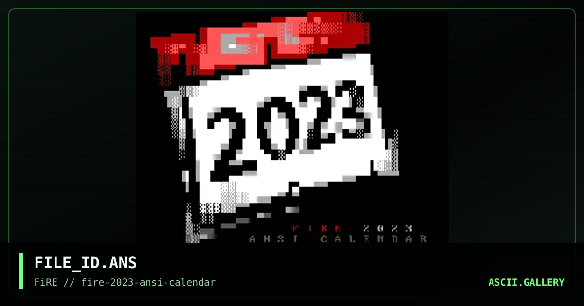 Fire Calendar 2023, by nail, 2022