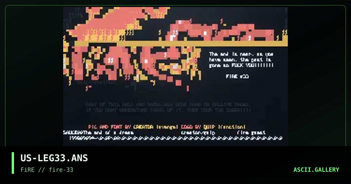 the end of a dream, by creator, quip, 1998