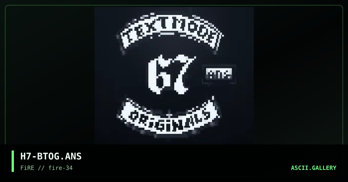 67 - Textmode Originals, by h7, 2021