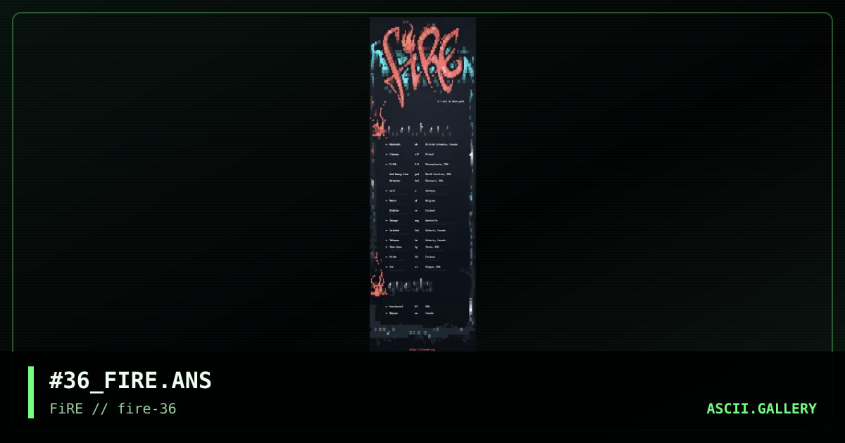 fire #36 members, by nail, 2023