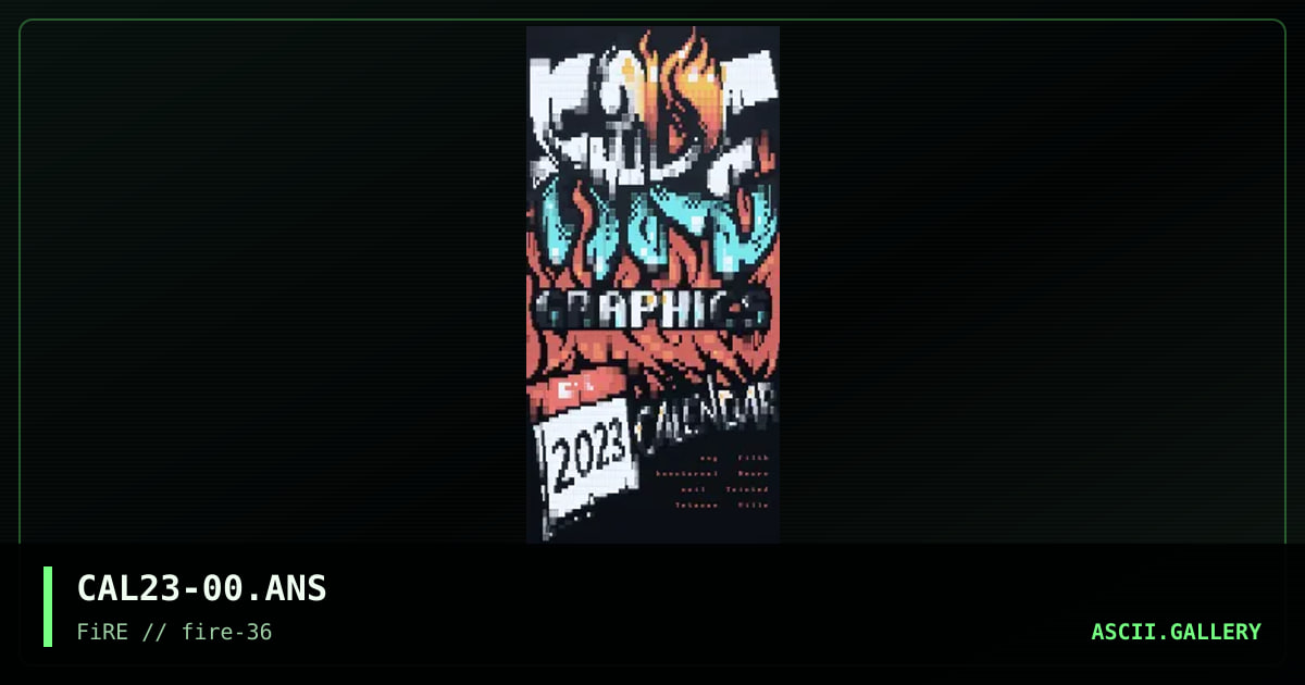 fire 2023 calendar, by nail, 2023