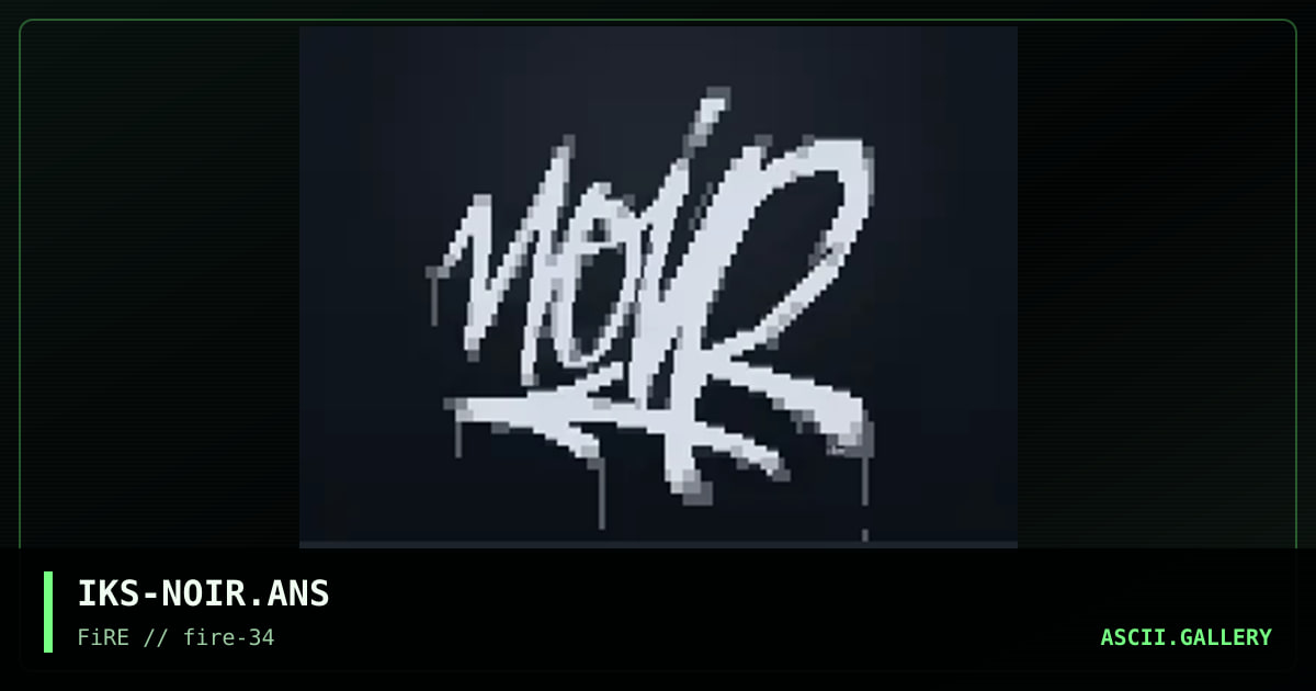 noir, by iks, 2021
