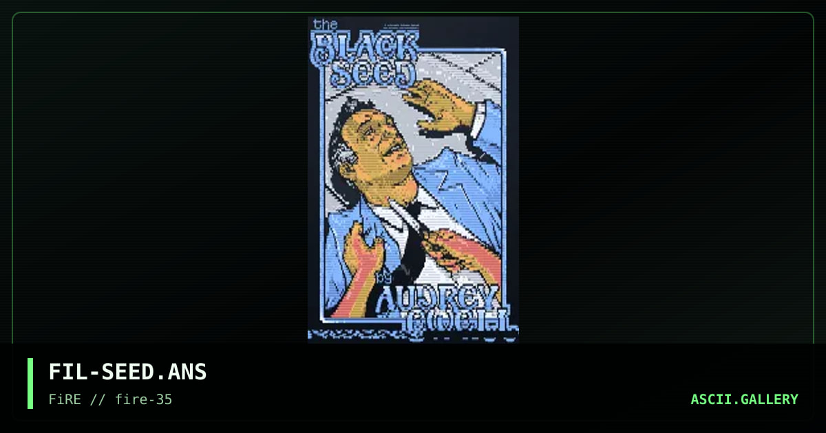 The Black Seed, by filth, 2022